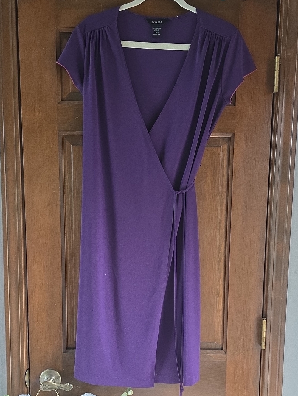 Vintage Express Purple Wrap Dress Sz 11/12